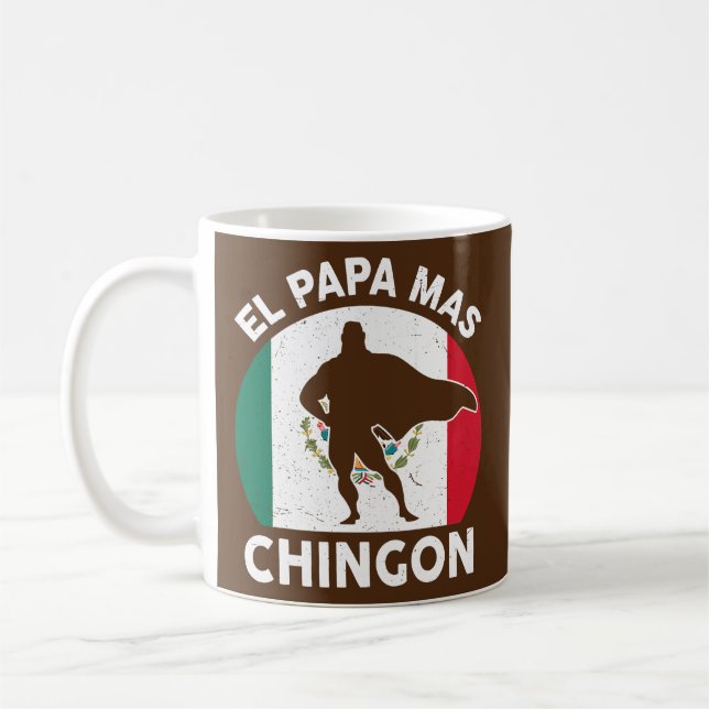 Mens Fathers Day Gift Best Mexican Dad Funny El Coffee Mug (Left)