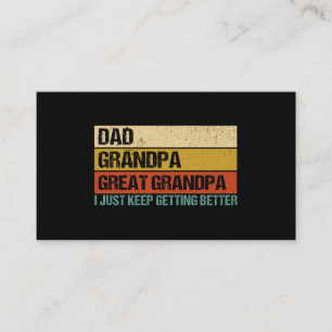 Mens Fathers Day Gift from Grandkids Dad Grandpa Business Card