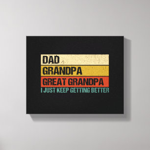 Mens Fathers Day Gift from Grandkids Dad Grandpa Canvas Print