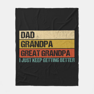 Mens Fathers Day Gift from Grandkids Dad Grandpa Fleece Blanket