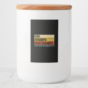Mens Fathers Day Gift from Grandkids Dad Grandpa Food Label