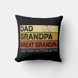 Mens Fathers Day Gift from Grandkids Dad Grandpa G Cushion