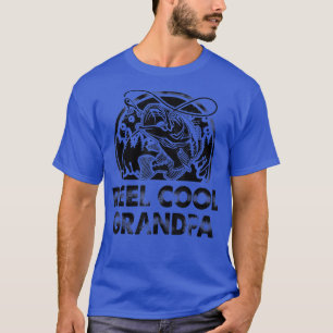 Mens Fathers Day Gift Tee Reel Cool Grandpa Fishin