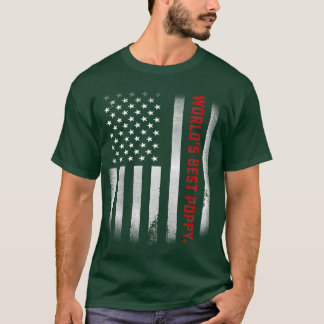 Mens Fathers Day Gift Tee  World's Best Poppy Ever