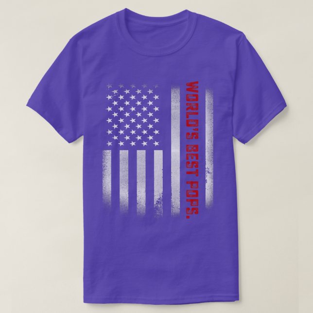 Mens Fathers Day Gift Tee  World's Best Pops Ever  (Design Front)