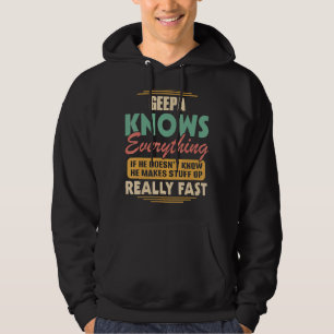Mens Fathers Day Grandpa Geepa Knows Everything Hoodie