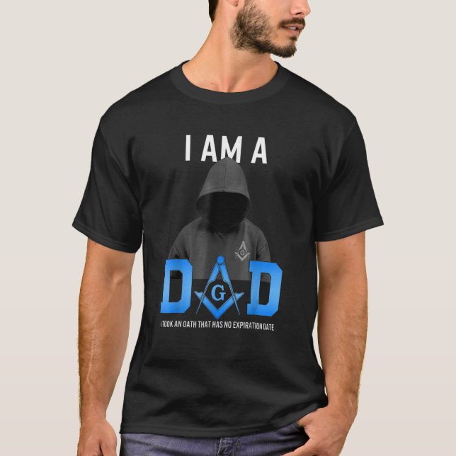 Mens Fathers Day Masonic Dad Freemason Oath No Exp T-Shirt (Front)