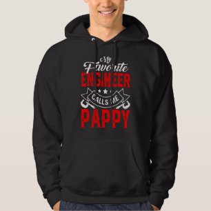 Mens Father's Day My Favourite Engineer Calls Me P Hoodie