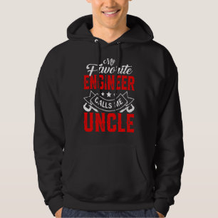 Mens Father's Day My Favourite Engineer Calls Me U Hoodie