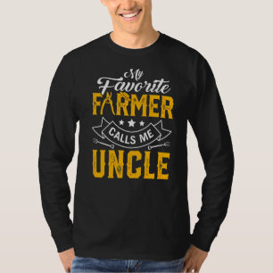 Mens Father's Day My Favourite Farmer Calls Me Unc T-Shirt