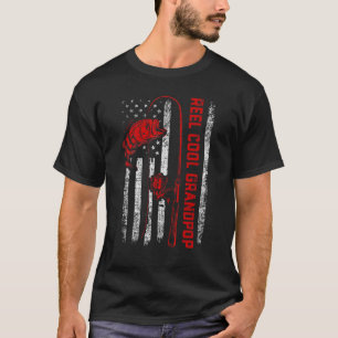Mens Father's Day  Reel Cool Grandpop Fish America T-Shirt
