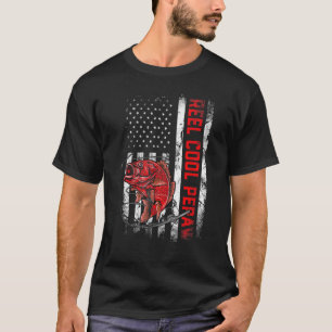 Mens Father's Day  Reel Cool Pepaw Fish American F T-Shirt