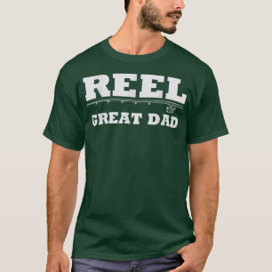 Mens Fathers Day Reel Great Dad Fishing Fisher 648 T-Shirt