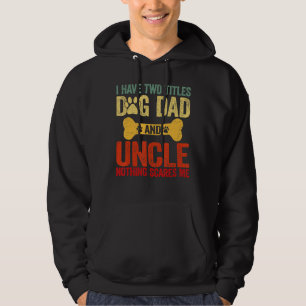 Mens Father's Day Retro I Have Two Titles Dog Dad  Hoodie