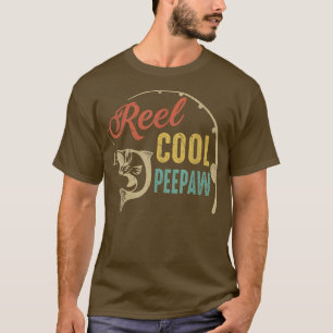 Mens Fathers Day Vintage Fishing Reel Cool Peepaw T-Shirt
