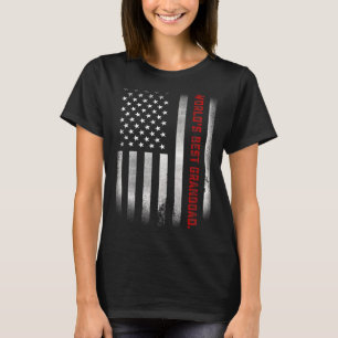 Mens Fathers Day World's Best Granddad Ever Us F T-Shirt