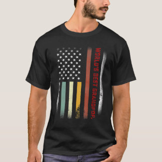 Mens Fathers Day   World's Best Grandpop Ever Us F T-Shirt