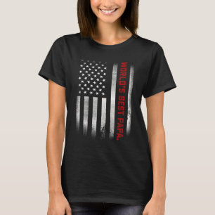 Mens Fathers Day     World's Best Papa Ever Us Fla T-Shirt