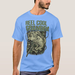 Mens Fathers DayDad Reel Cool Grandpa Fishing Us F T-Shirt
