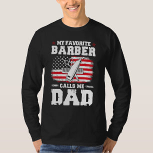 Mens Favourite Barber Calls Me Dad Amazing Father' T-Shirt