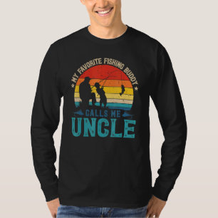 Mens Favourite Fishing Calls Me Uncle Fisherman Su T-Shirt