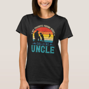 Mens Favourite Fishing Calls Me Uncle Fisherman Su T-Shirt