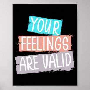 Mens feelings are valid mental health awareness poster
