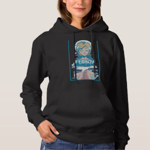Mens Femboy Vaporwave Aesthetic Femboy Hoodie