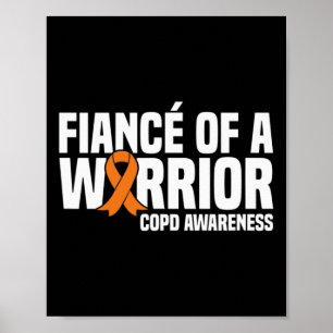 Mens Fiance Of A Warrior Orange Ribbon Rsdcrps Awa Poster