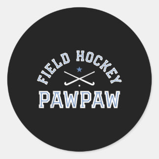 Mens Field Hockey Pawpaw Proud Sports Papa Grandfa Classic Round Sticker