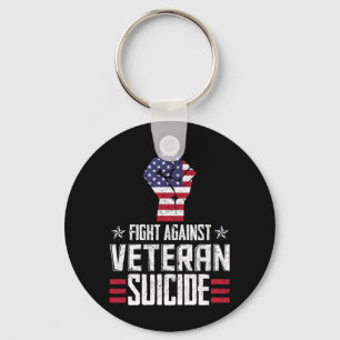 Mens Fight Against Veteran Suicide Awareness Day Key Ring