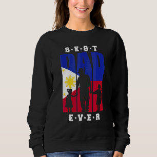 Mens Filipino Dad Of 2 Girls Philippines Daddy Of  Sweatshirt