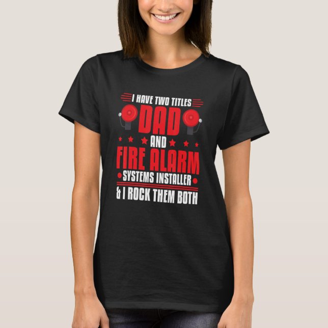 Mens Fire Alarm Installer Systems Technician House T-Shirt (Front)