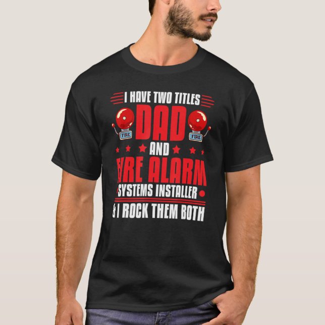 Mens Fire Alarm Installer Systems Technician House T-Shirt (Front)