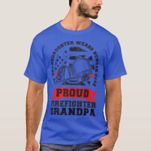 Mens Firefighter Grandpa Of A Firefighter Granddau T-Shirt