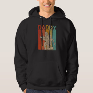 Mens Firefighter Retro Style Vintage Daddy Graphic Hoodie