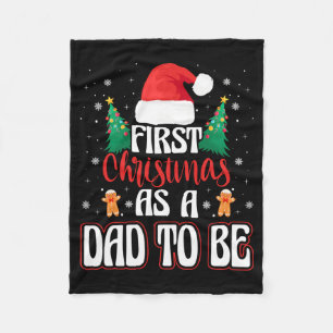 Mens First Christmas As A Dad To Be - Baby Fleece Blanket