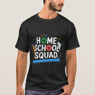 Mens first day of homeschool squad online learners T-Shirt