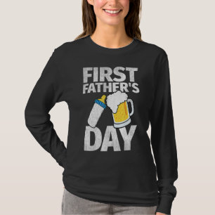 Mens First Father's Day  Beer Baby Bottle Daddy 20 T-Shirt