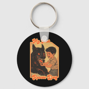 Mens First Rescue Dog Funny Shirts - Funny Rescue Key Ring