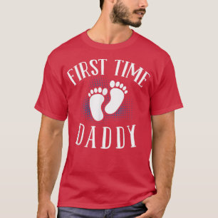 Mens First Time Daddy Funny Dad To Be T-Shirt