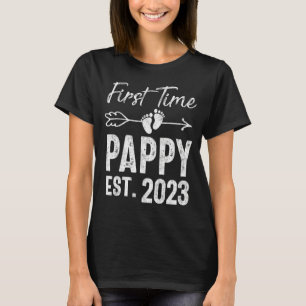 Mens First Time Father's Day Promoted To Pappy 202 T-Shirt