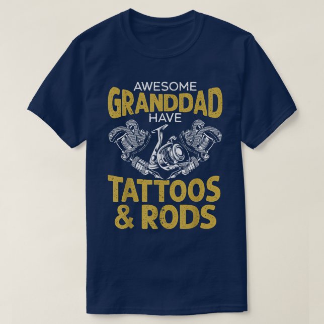 Mens Fisher Hook Fisherman Fishing Grandpa  T-Shirt (Design Front)