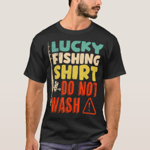 Mens Fishing Dad Angler Saying Lucky Fishing T-Shirt