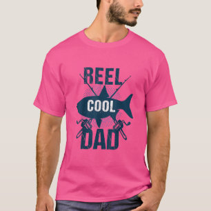 Mens Fishing Dad Reel Cool Dad Fathers Day Fishing T-Shirt