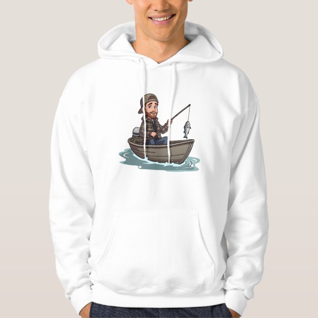 Men's Fishing T-Shirt/Hoodie Hoodie (Front)