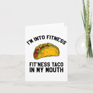 Mens Fitness Taco Funny Mexican Gym For Taco Lover Card