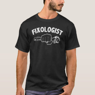 Mens Fixologist Retro Graphic Electrician Worker T T-Shirt
