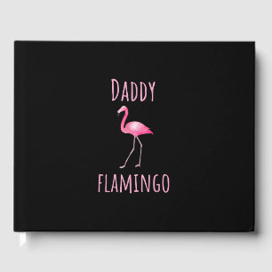 Mens Flamingo Gift Daddy Flamingo Summer Pink Bird Guest Book