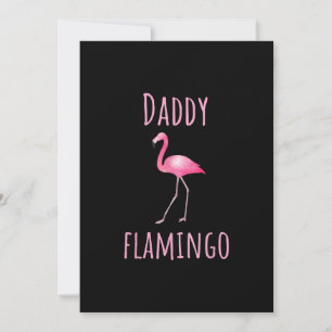 Mens Flamingo Gift Daddy Flamingo Summer Pink Bird Thank You Card